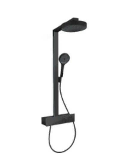 Hansgrohe Rainfinity Showerpipe 250 1Jet Ecosmart With Showertablet 350 Matt Black
