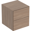 Geberit ONE Low Cabinet With Two Drawers Oak Wood-textured Melamine 45x49.2x47cm