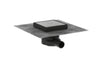 Hansgrohe Raindrain Point Complete Set Point Drain 150/150 Tileable Rear Cover Brushed Stainless Ste