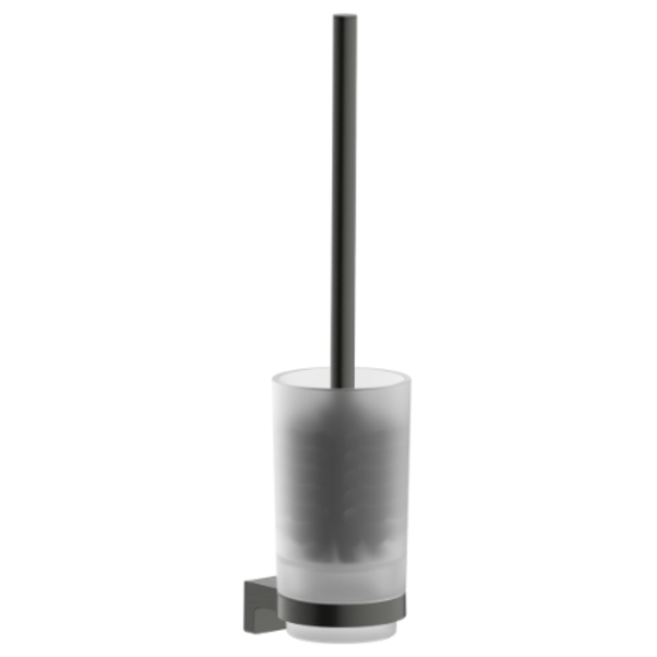 AddStoris S Toilet brush holder wall-mounted Brushed Black Chrome