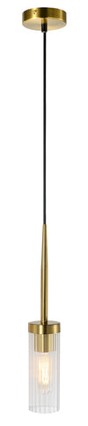 1xE27 Flambouw Pendant Antique Brass