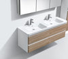 Milan 1500 Vanity Set 1500X480X500 White Oak