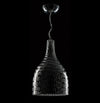 1xE27 Silver Glass Cone Pendant Silver
