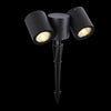 2xGU10 Double AdjustableSpike IP54 Black