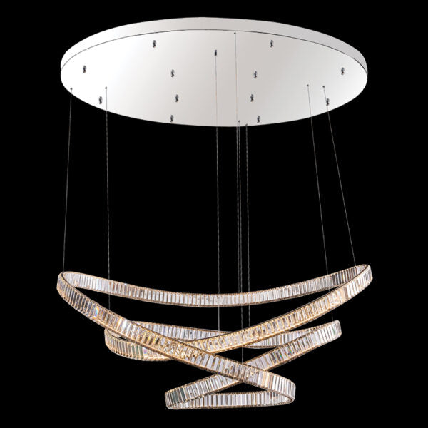 LED 93WCarousel Crystal Chand.Dim 3000K