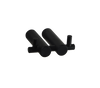 Accessories 88 Black Double Robe Hook