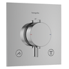 Ecostat Comfort E Thermostat for concealed installation for 2 functions Chrome