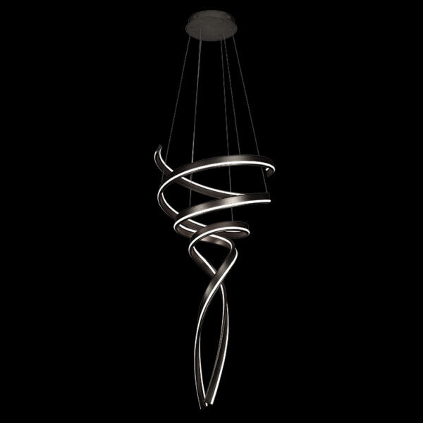 LED 120W Matt Black Swan Pendant 3000K