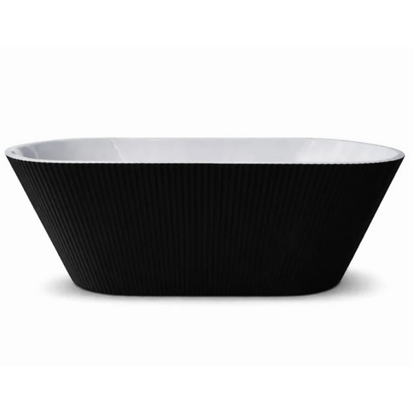 Ene Fluted 1700 Bath NOF Black - 1685x785x560 mm