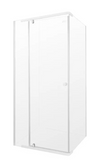 Shower Door Entrée White Epoxy Pivot 880x880x1850