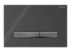 Geberit Sigma50 actuator plate for dual flush, metal colour black chrome: Base plate and buttons: bl