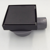 120MM Reversible Square Solid Shower Trap - Matt Black