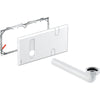 Cover plate for washbasin taps with concealed function box and concealed trap: white alpine