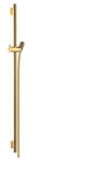 Hansgrohe Unica Shower Bar S Puro 90 Cm With Isiflex Shower Hose 160 Cm Polished Gold Optic