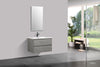 Enzo 800 Concrete Double Drawer Vanity Set