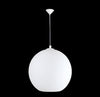 1xE27 40cm Glass Ball Pend White/White