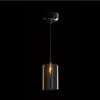 1xG4 CYLINDER Glass Pendant Chrome/Amber
