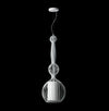 1xE27 Ball Wire Metal Pendant White