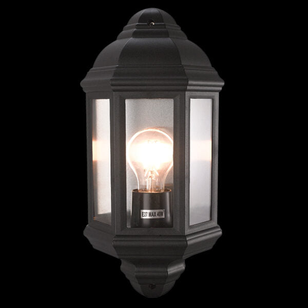 1xE27 Half Lantern IP44 Polypropylene BL