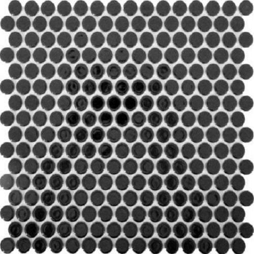 Penny Round Black Gloss (19mm diam) 315x294 (11 Sheet / m²)