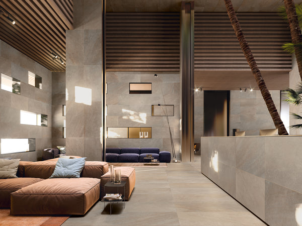 Blended Natural A/SLIP Textured Taupe Rectified UGL Porcelain Full Body 598x1198x9mm (1,44sqm2/box)