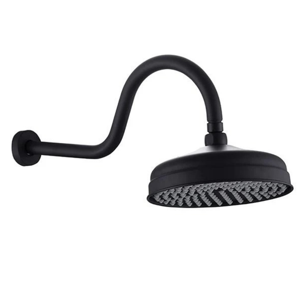 Bijiou Shower Rose Including Arm 200mm La Pucelle Black
