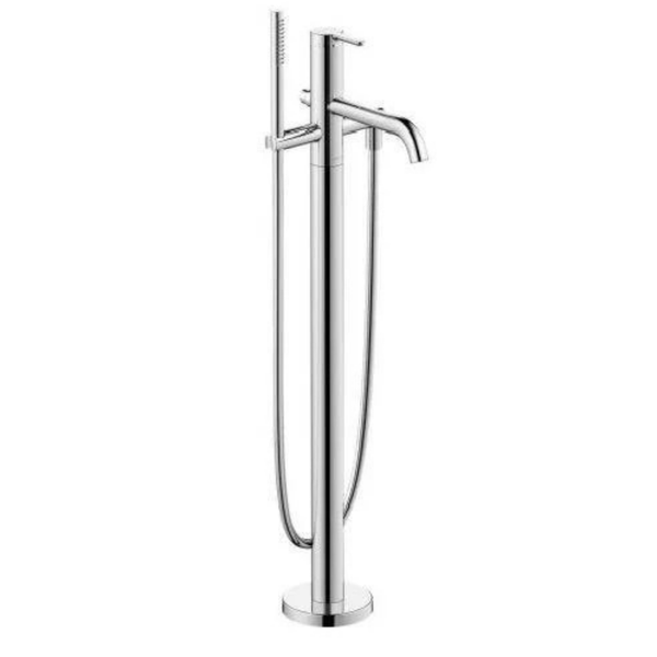 Single Lever Bathtub Mixer Freestandng Tap With Hand Shower Chrome