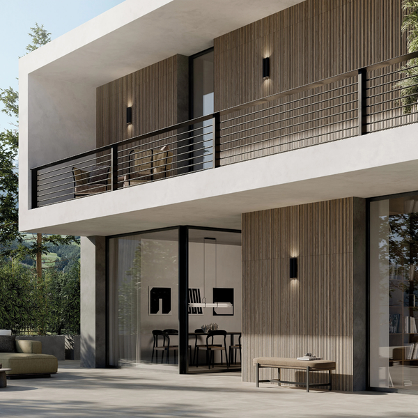 Canne Ecru Black Matt Porcelain 