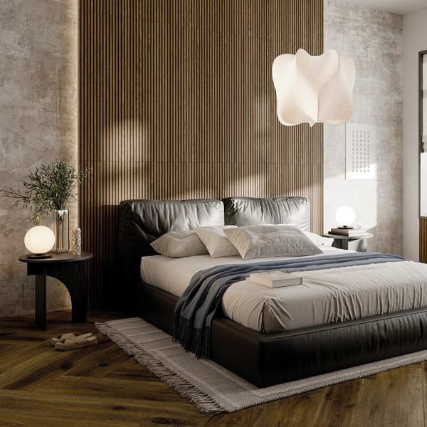 Canne Nut Black Matt Porcelain 