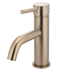 Champagne Curved Short Basin Mixer