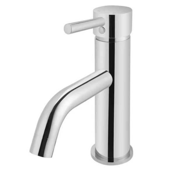 Chrome Curved Short Basin Mixer