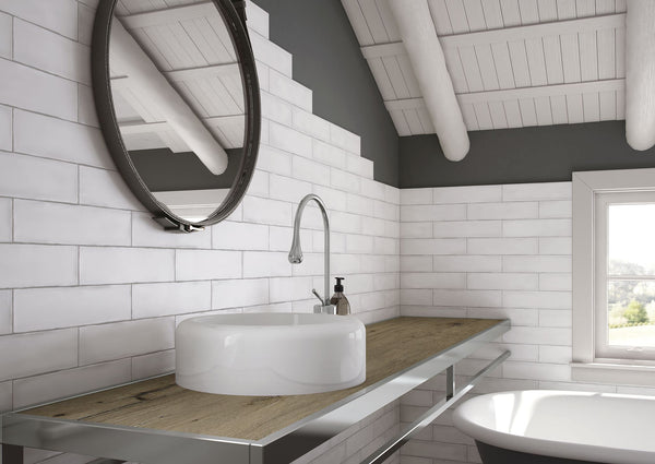 Colonial Brillo White Gloss Ceramic 75X300X8.6mm (0.5Sqm/Box)