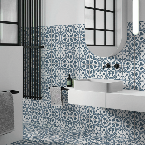 Dover Blue 450x450x9mm Matt Porcelein (1.22sqm/box)