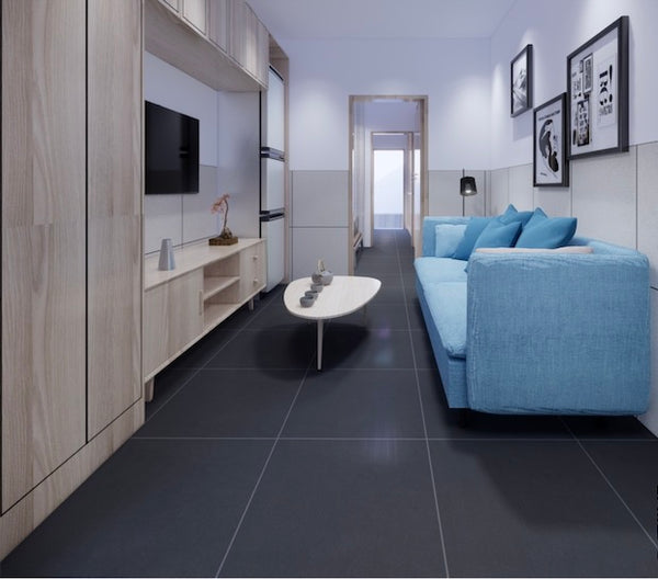 Endura Black Rectified UGL Porcelain Full Body 600x600x9.5mm (1.44sqm2/box)