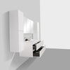 Enzo 1500 White Four Drawer Vanity Set