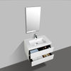 Enzo 800 White Double Drawer Vanity Set