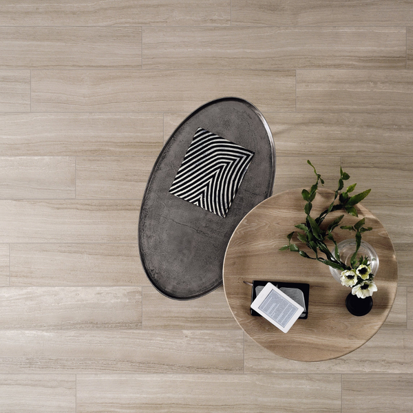 Flow Greige Textured Full Body Porcelain 