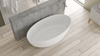 Gabriella Freestanding Bath Pearl White 1500x800x465 (No Overflow)