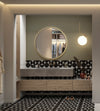 H15 Gemini Black 2 150x150x8.5mm Porcelain Matt Tiles (1.00sqm/box)