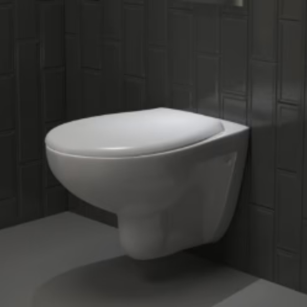 Geo Rimless Wall-Hung ToiletWith Soft Close Seat