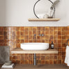 Hanoi Cuadrado Burnt Red 100x100x9mm Ceramic Gloss Tiles (0.50sqm/box)