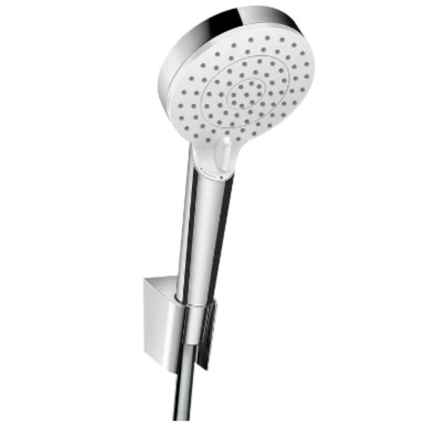 Hansgrohe Crometta Shower Holder Set 100 Vario With Shower Hose 125 Cm White/Chrome