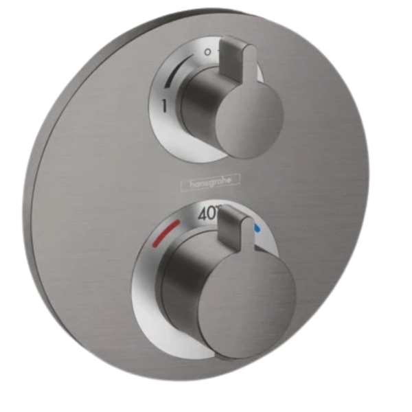 Hansgrohe Ecostat S Thermostat For Concealed Installation For 2 Functions Brushed Black Chrome