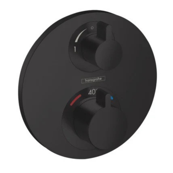 Hansgrohe Ecostat S Thermostat For Concealed Installation For 2 Functions Matt Black