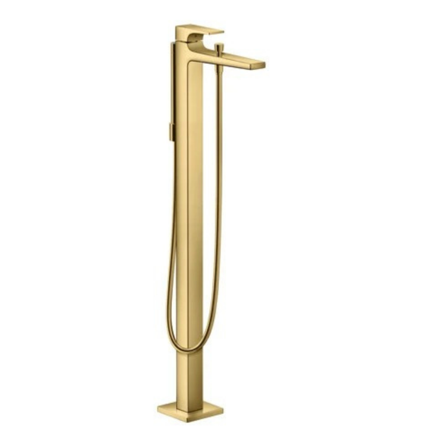 Hansgrohe Metropol Single Lever Bath Mixer Floor-Standing With Lever Handle Polished Gold Optic
