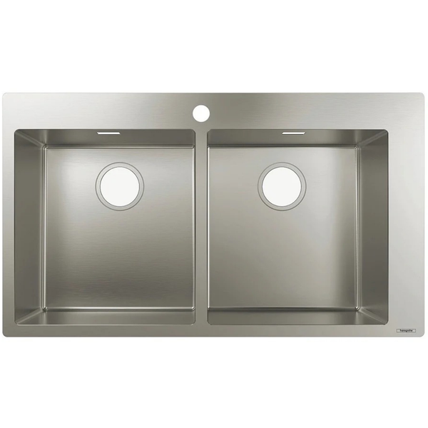 Hansgrohe S71 S711-F765 Built-In Sink 370/370 Stainless Steel