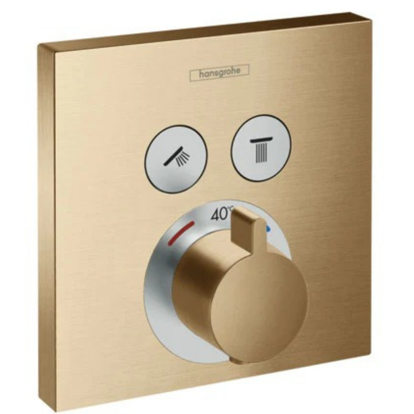 Hansgrohe Showerselect Thermostat For Concealed Installation For 2 Functions Brushed Bronze