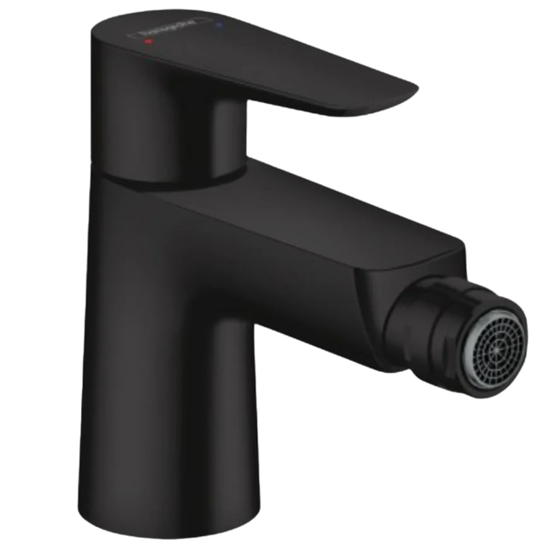 Hansgrohe Talis E Single Lever Bidet Mixer With Pop-Up Waste Set Matt Black