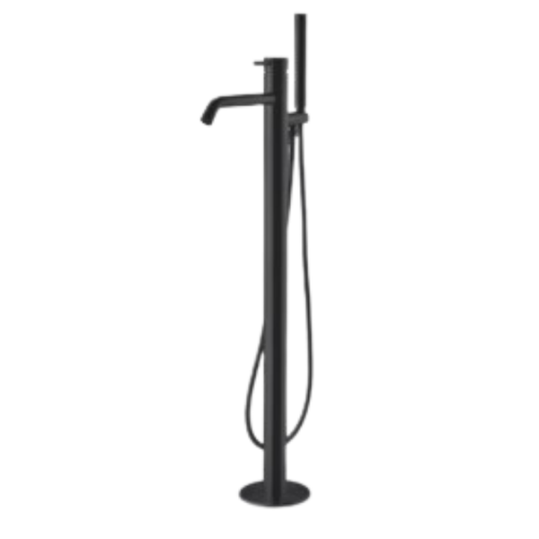 JEE-O Slimline Blk FS Bath Mixer incl HS