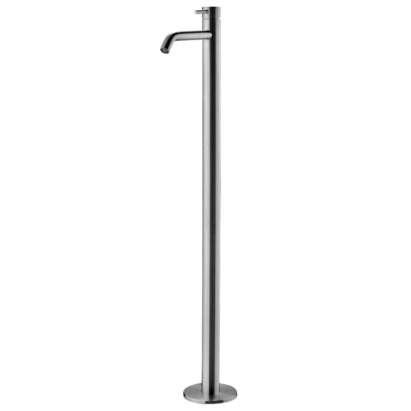 JEE-O Slimline Freestanding Basin Mixer Stainless Steel, Brushed
